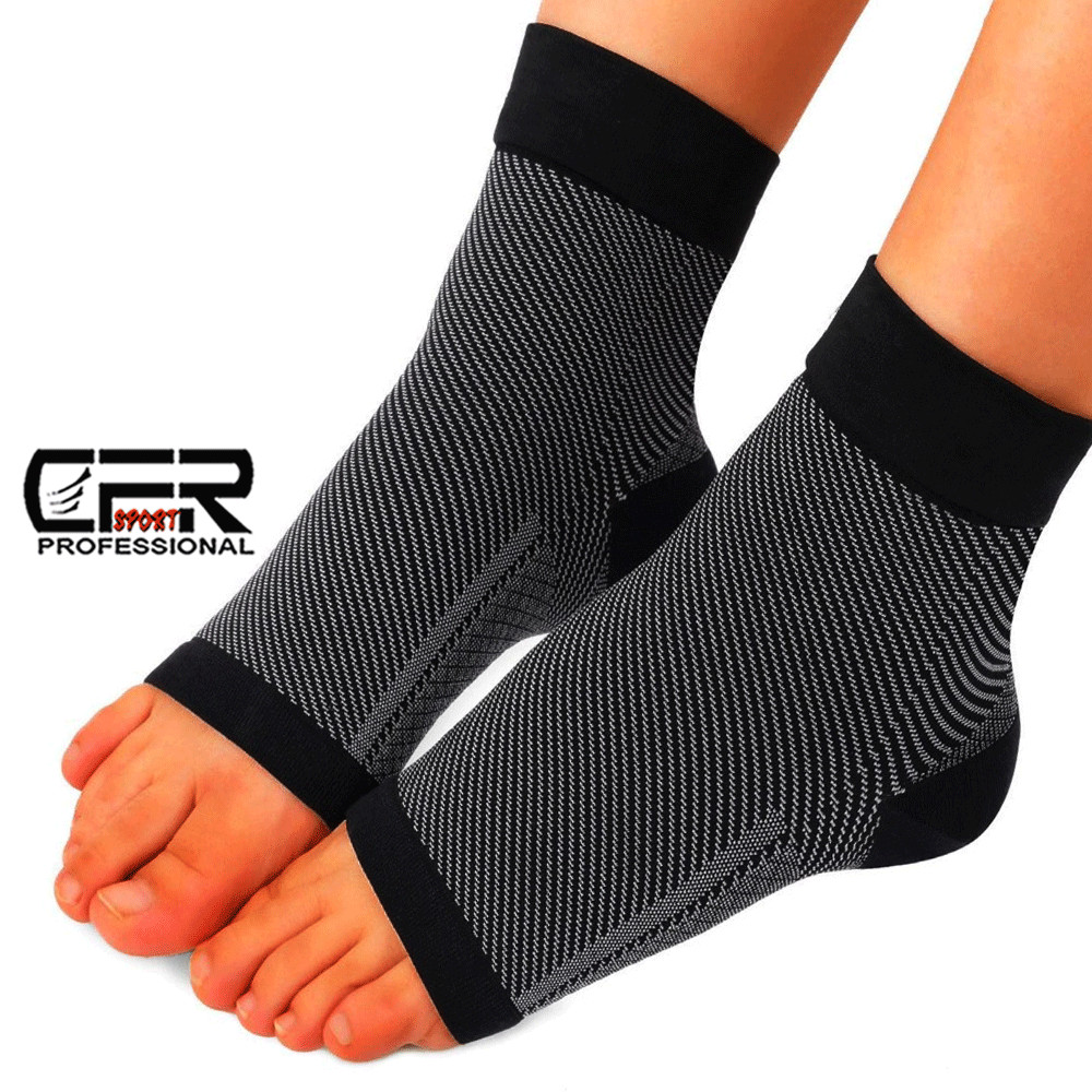 Copper Compression Socks Plantar Fasciitis Arch Ankle Foot Pain Sleeve Support
