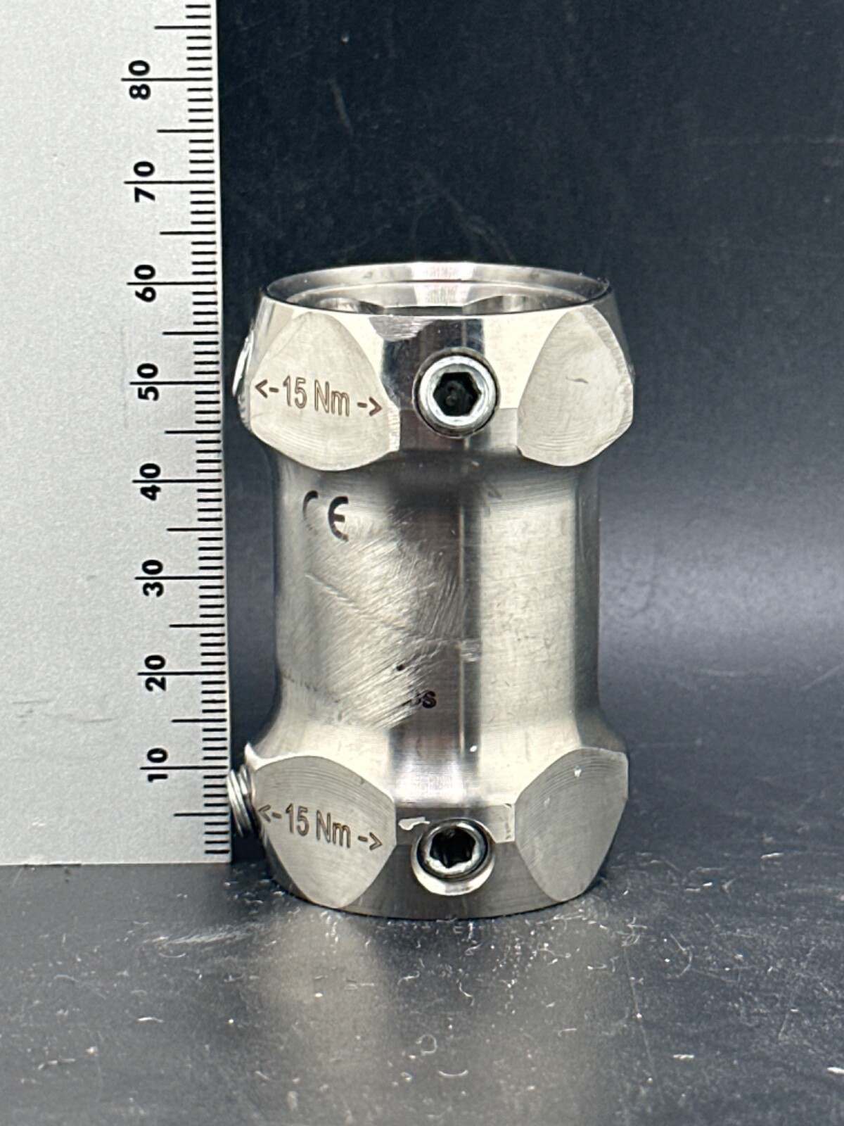 Prosthetic component adapter part. Double end female receiver.