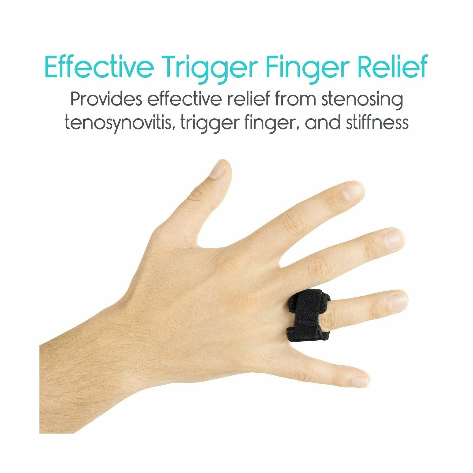 Vive Trigger Finger Splint-Support Brace for Straightening Curved, Bent, ADJUST.