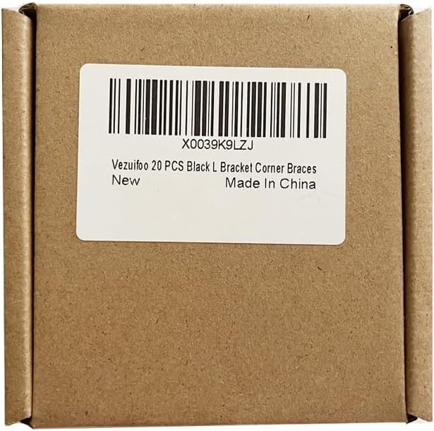 20 Large 2×2 Inch Corner Braces – Black Coated Stainless Steel for DIY Projects