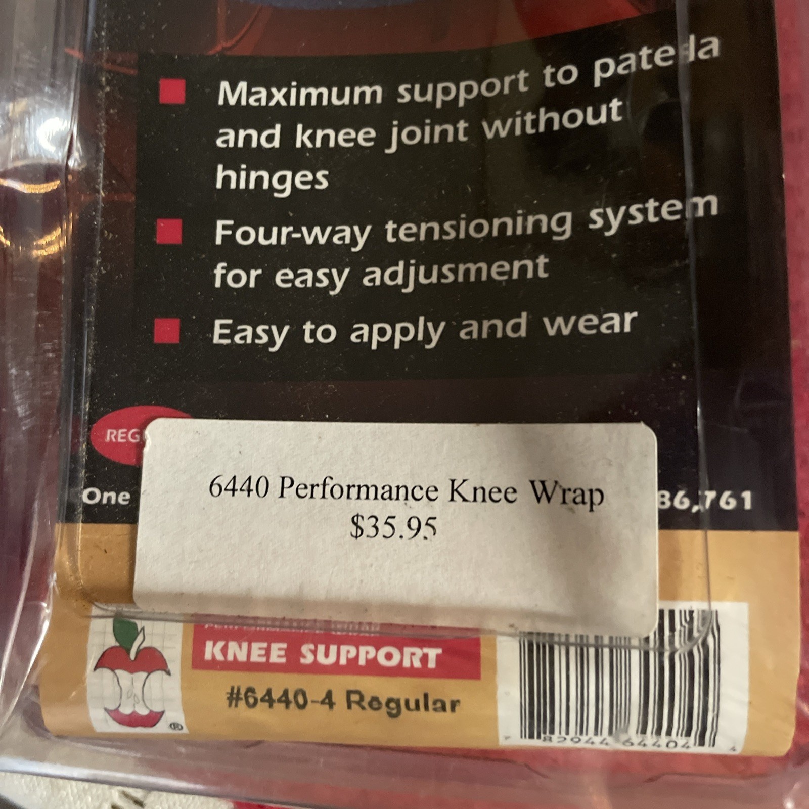 N.I.P. Performance Wrap UnHinged Product #6440-4Regular Patela & Knee Support