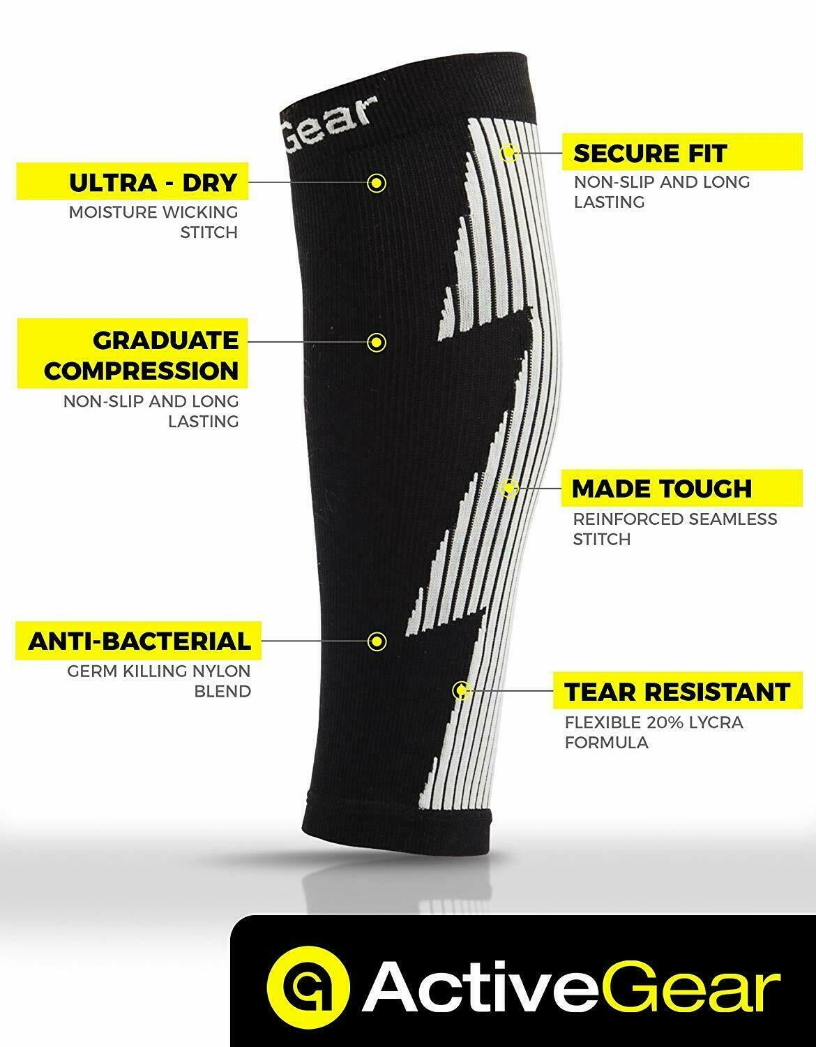 ActiveGear S/M Pink Calf Compression Sleeve Shin Splint Compression Sleeve Leg