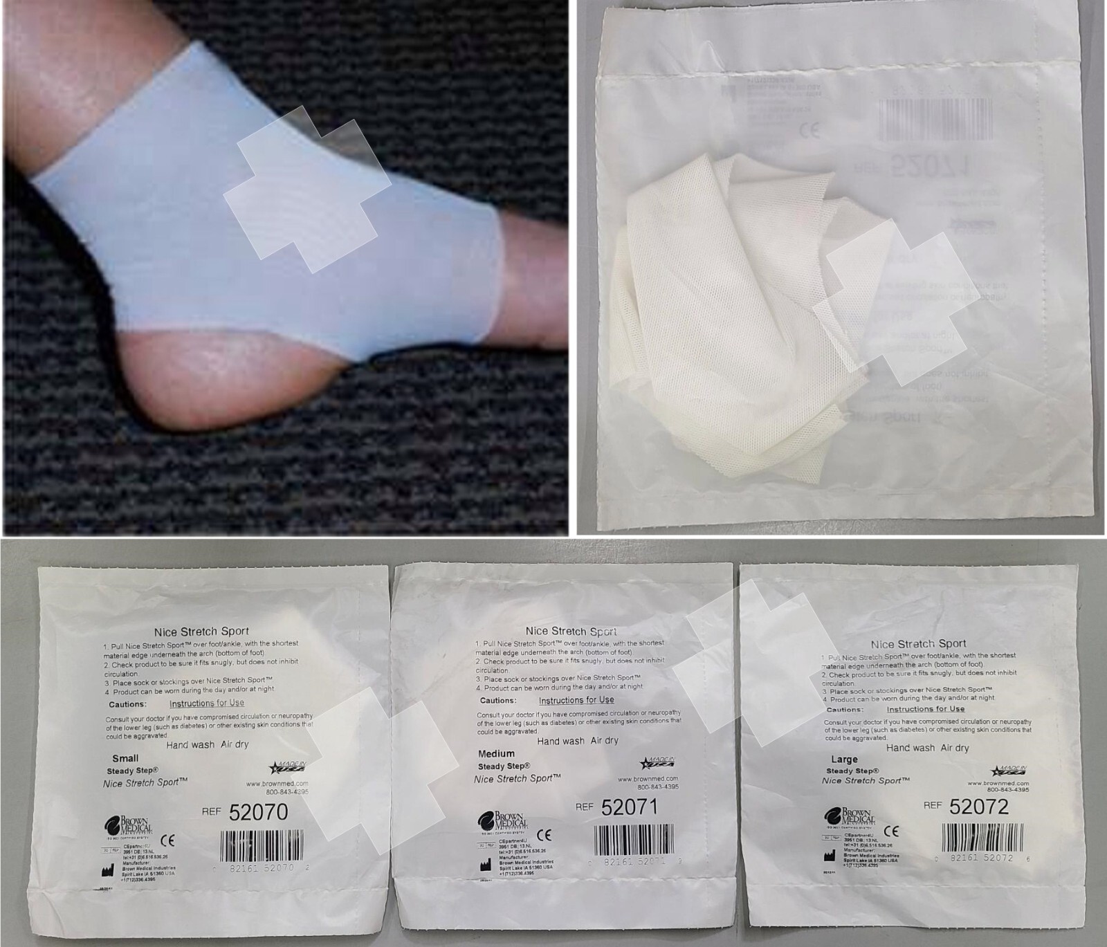 Steady Step Nice Stretch Sport Ankle Support Plantar Fasciitis Sleeve S M L USA
