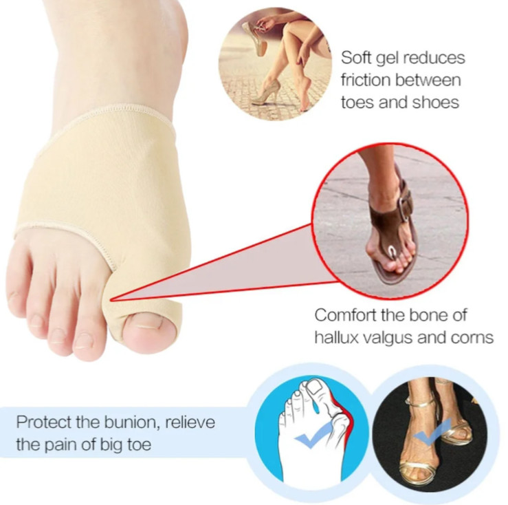 2Pcs Toe Separator Toe Valgus Bunion Corrector Feet Insoles Thumb Bone Adjuster