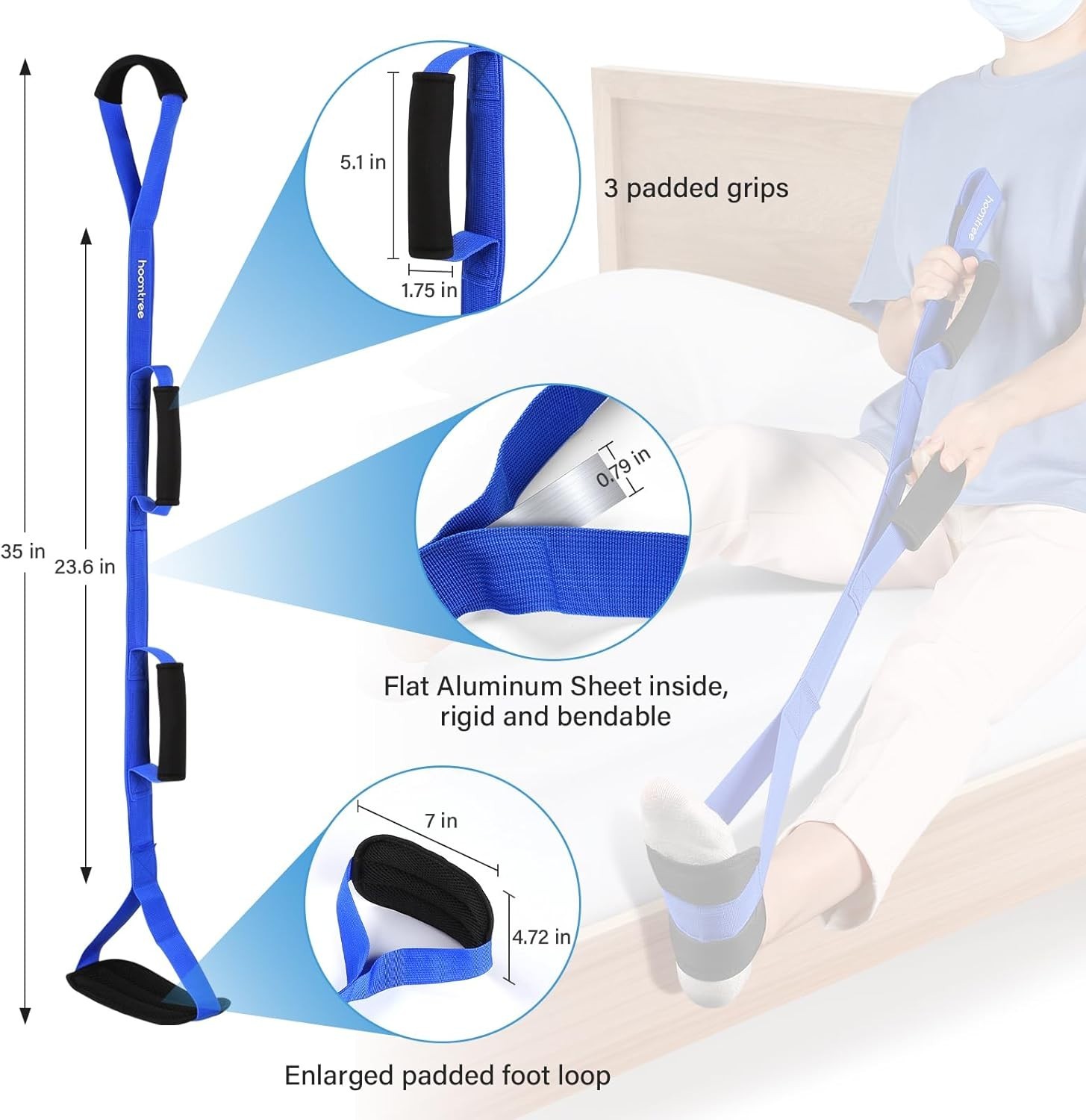 Lightweight Leg Lifter Strap 35 Inches – Essential Aid for Post-Surgery Mobility