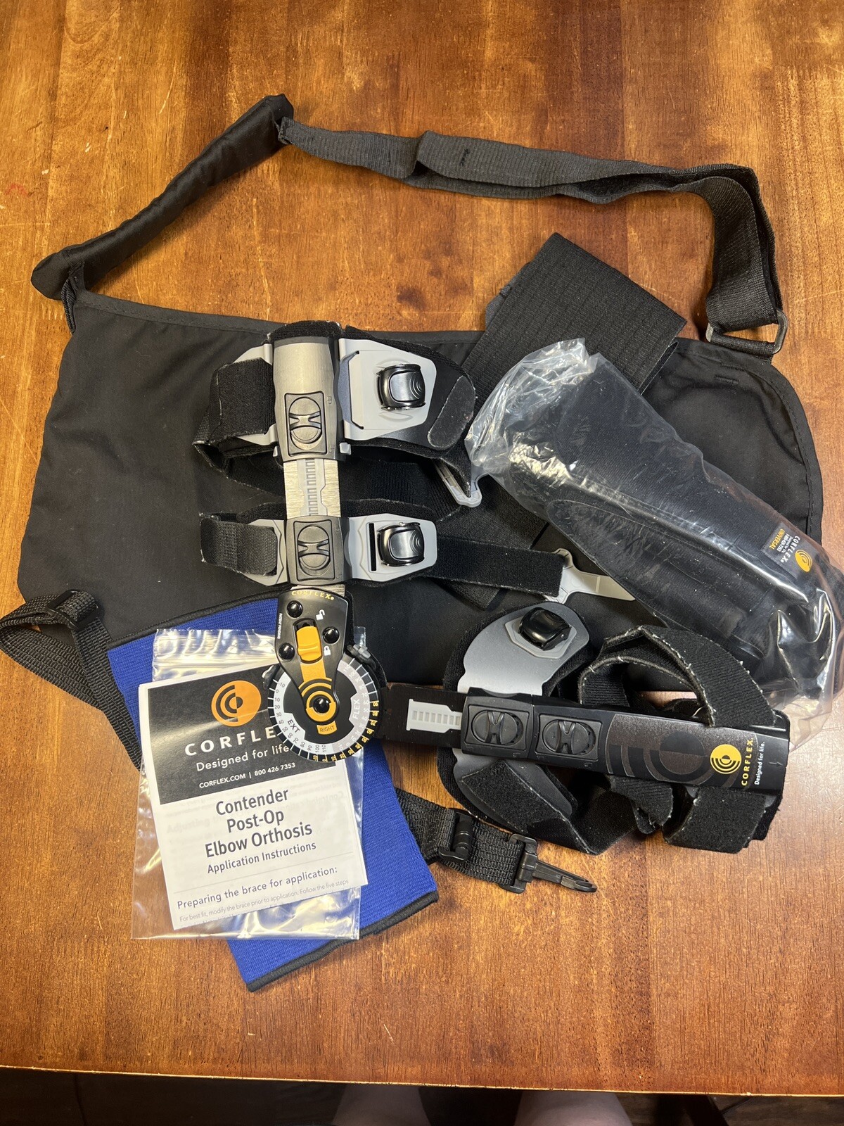 Corflex Contender Post-Op Elbow Orthosis Right Universal Brace Straps Sling