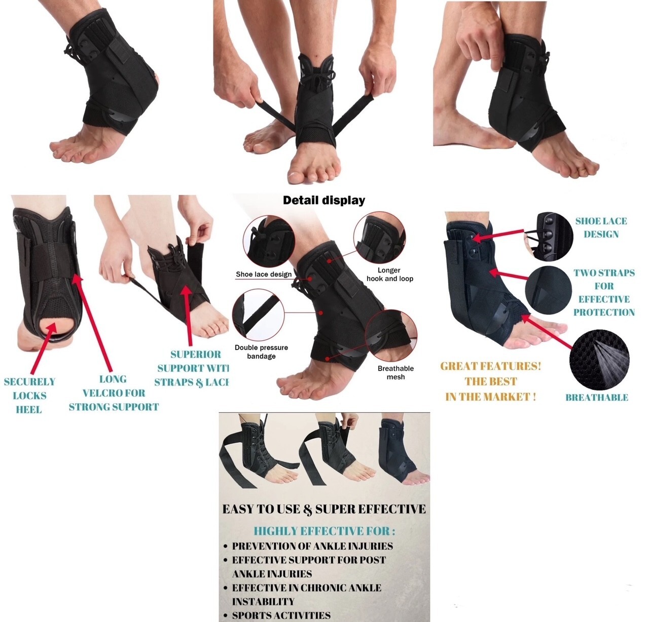 BORT 054300 Tibialis Anterior Muscle Brace Neuro Foot Levator Ankle Brace German