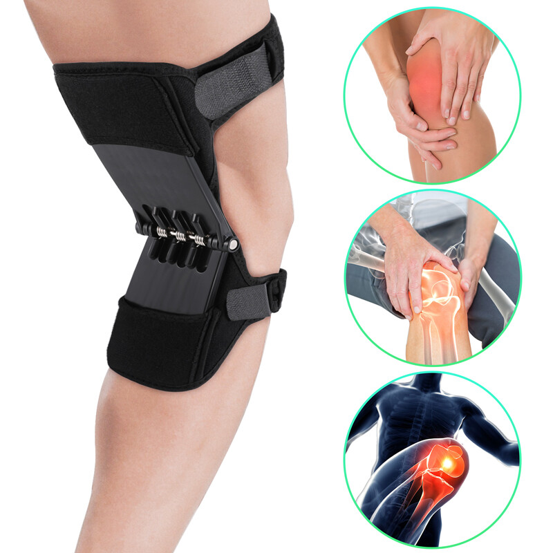 2x Joint Elastic Support Knee Pad Booster Power Spring Force Knee Sport Knee Pad