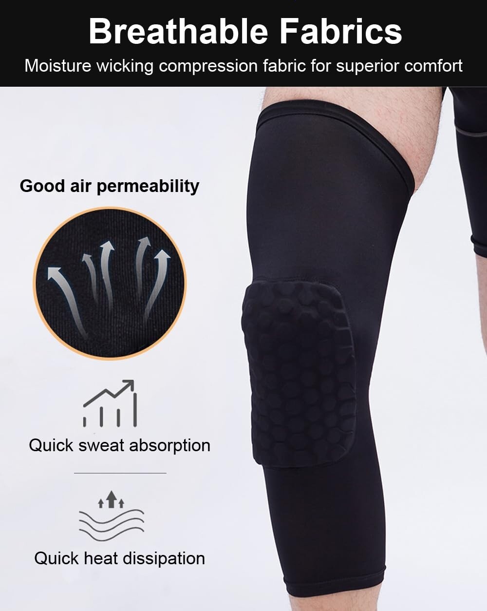 Rodilleras De Baloncesto Gym Volleyball Basketball Para Trabajo & Dolor Rodillas