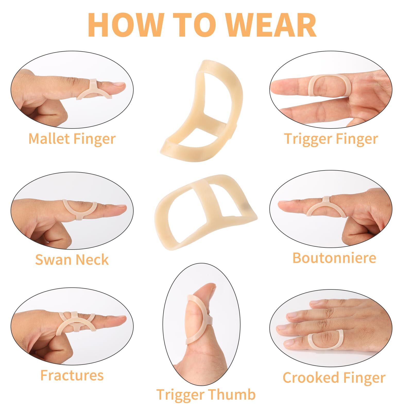 Oval Finger Splints,5PCS Oval Trigger Finger Splint for Trigger/Mallet/Arthritis