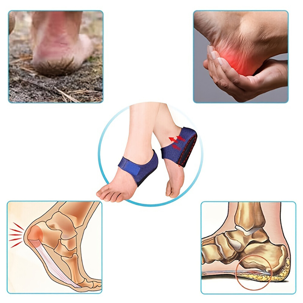 1/2 Pairs Heel Cup Support Protector Pad Socks Cushion Sleeves Plantar Fasciitis