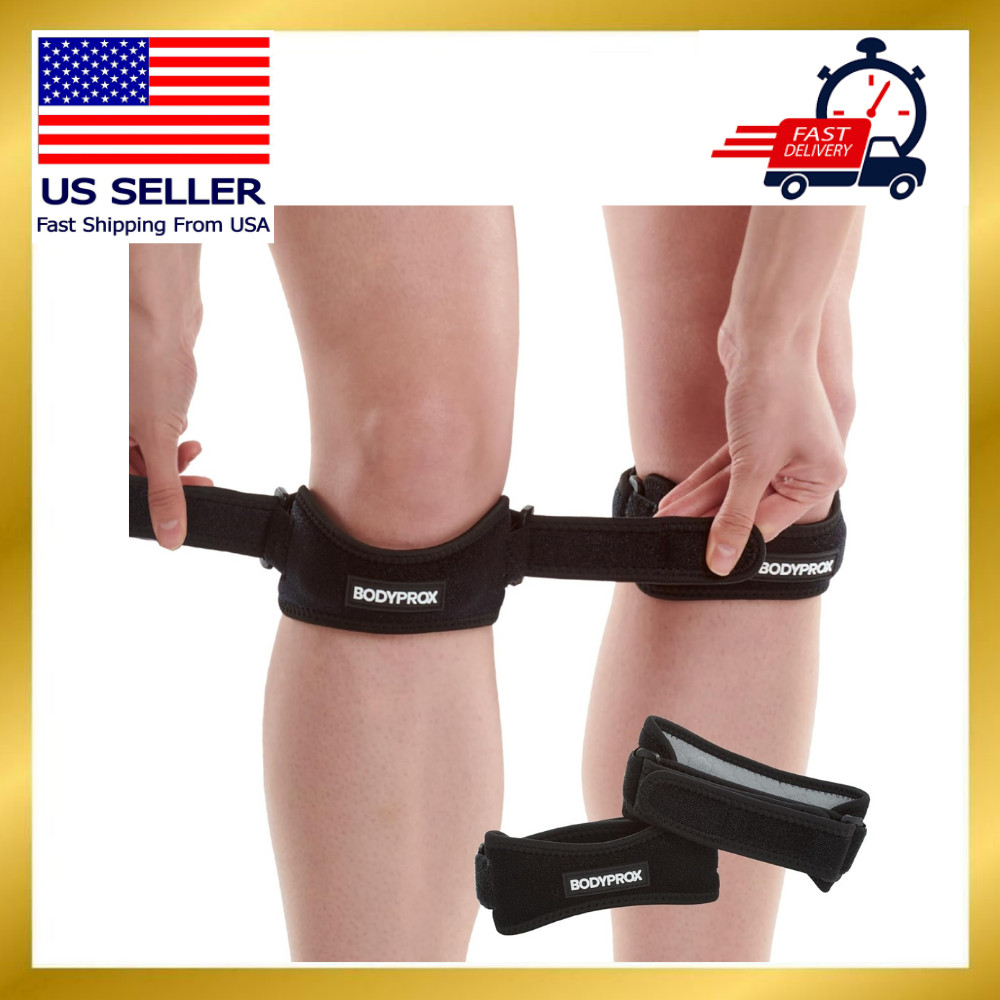 Patella Tendon Knee Strap 2 Pack, Knee Pain Relief Support Brace Hiking, Soccer,