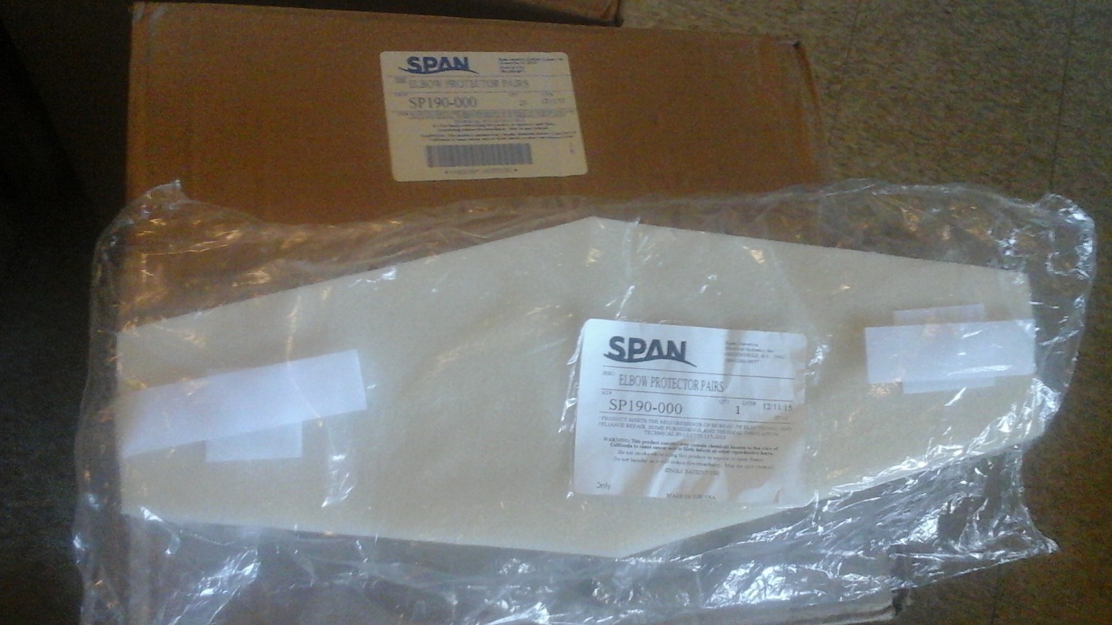 Span America SP190-000 300 Series Elbow Protector 1 CASE 20 PAIR