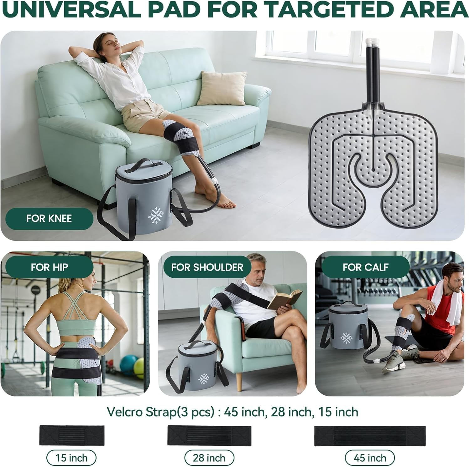 Ice Machine for Knee after Surgery W/Compression, Cold Therapy Machine for Hip R
