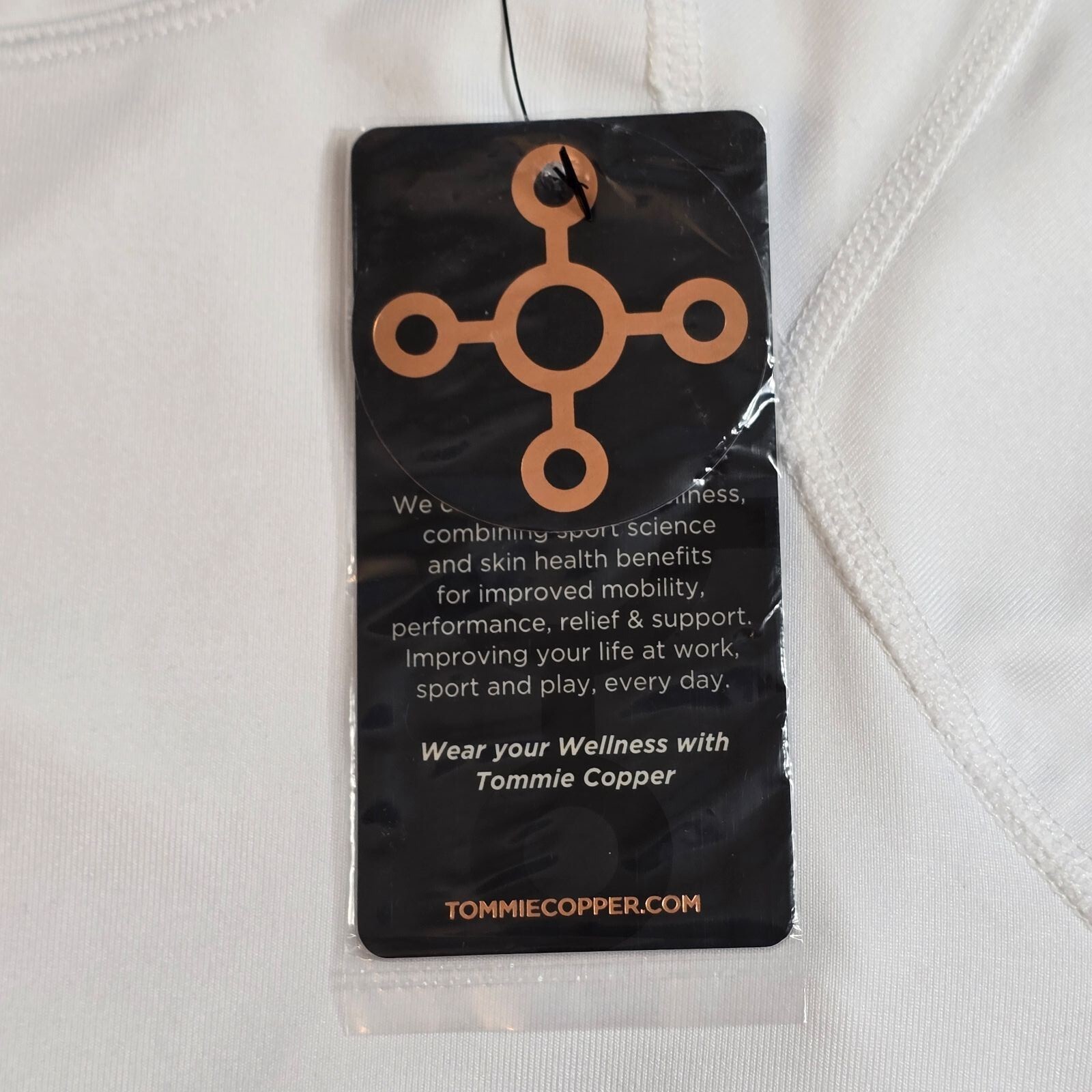 Tommie Copper White Long Sleeve Shoulder Support 2XL Upper Back Pain Brace Shirt
