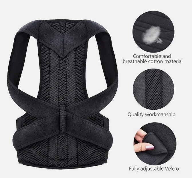 Adjustable Posture Corrector Low Back Support Shoulder Brace Belt for Men Wo