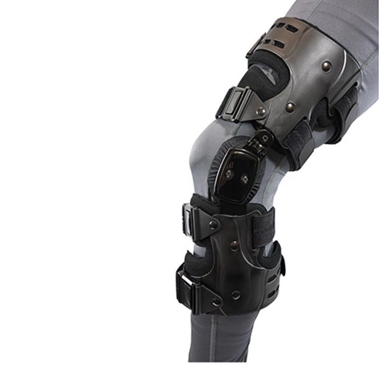 Post Op Hinged Knee Brace ROM Adjustable Orthopedic Support Right Leg Adult