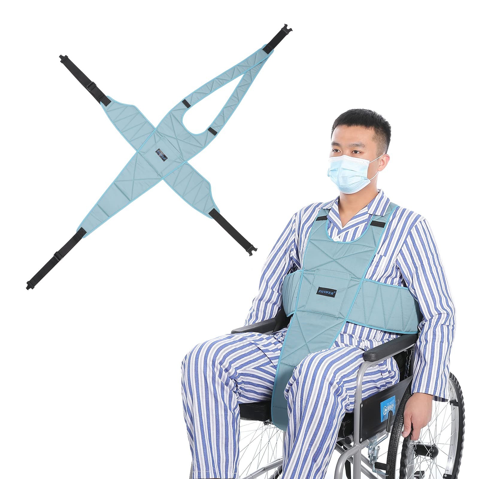 Adjustable Wheelchair Safety Belt – Non-Slip, Drop-Resistant Seat Belt for Elder