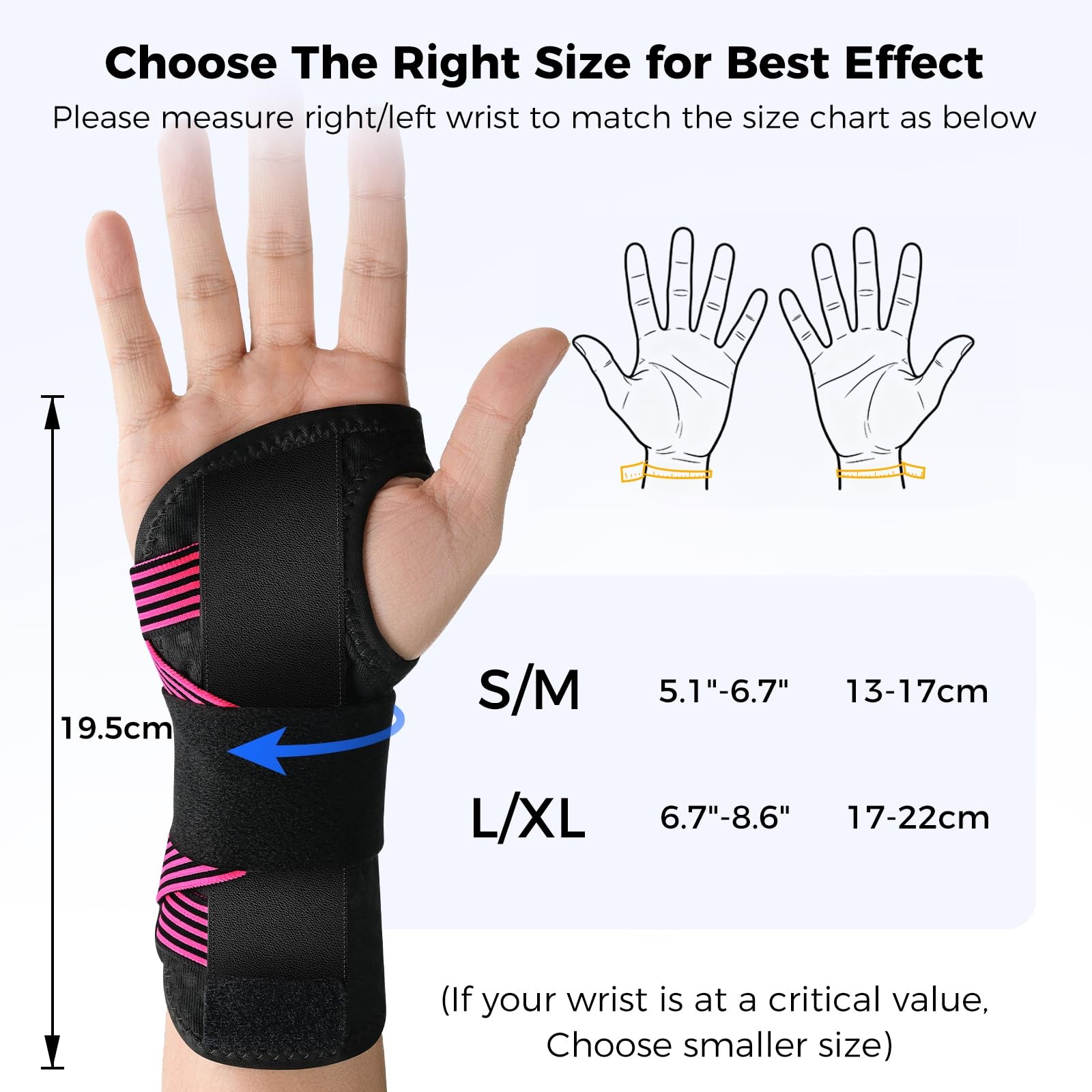 Carpal Tunnel Wrist Brace with Removable Splints, Breathable Wrist Support fo…