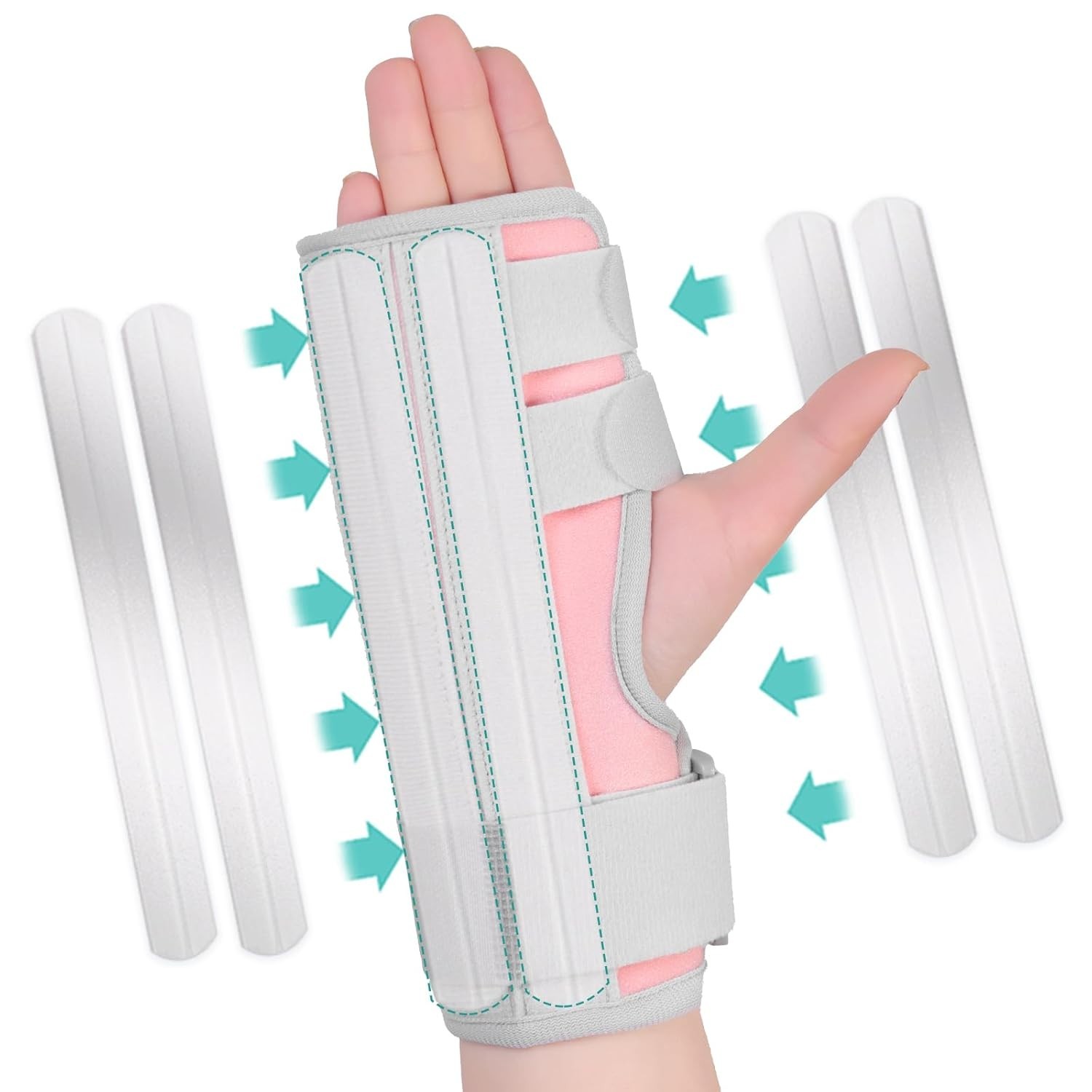 Breathable Hand Splint for Immobilizing Middle, Index, Pinky, and Ring Fingers