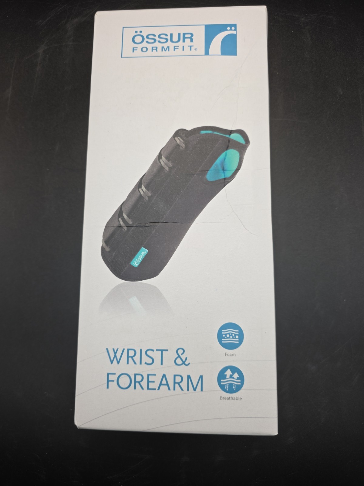 Össur Wrist & Forearm Brace 10in XS Right Black Breathable Customizable