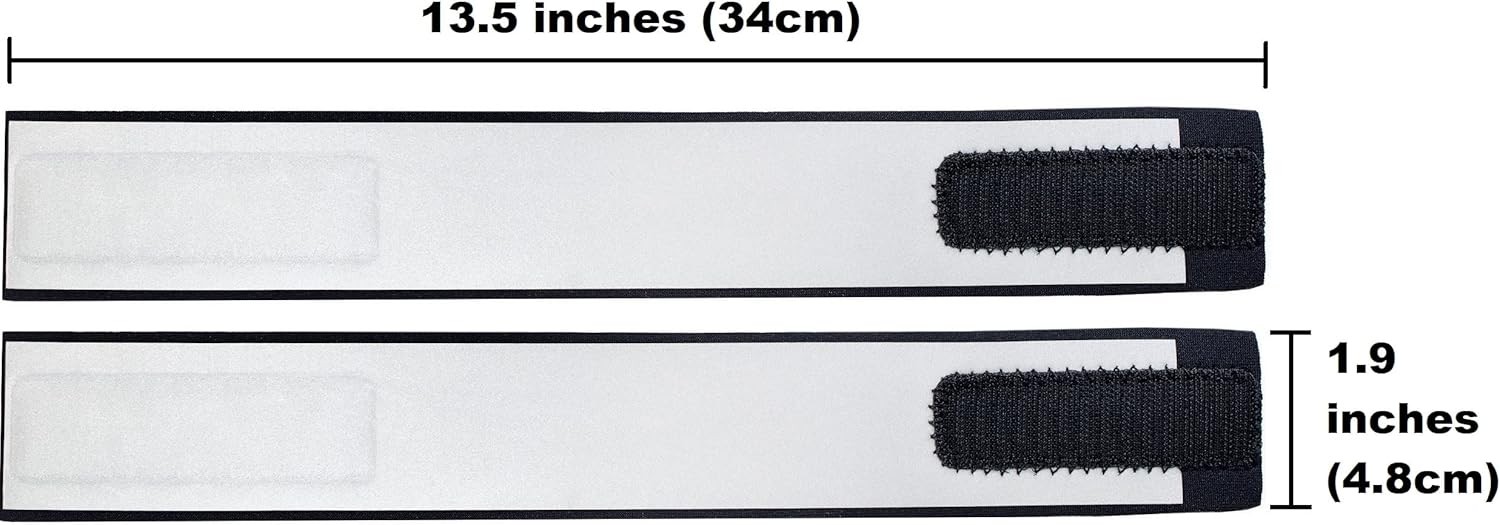 Reflective Ankle Bands – Impressive 1,000+ Foot Visibility Silver – 2