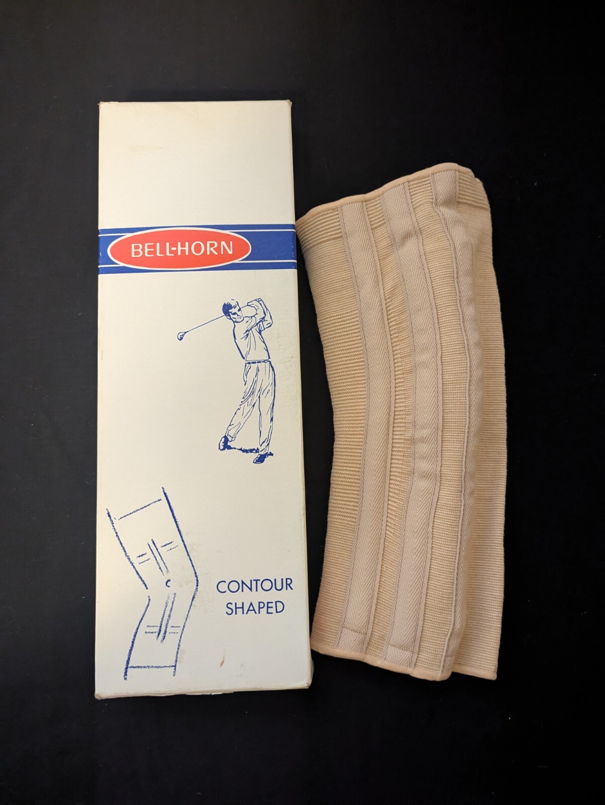 Vintage Bell-Horn Spiral Knee Brace Model #115 Medium Contour Shaped