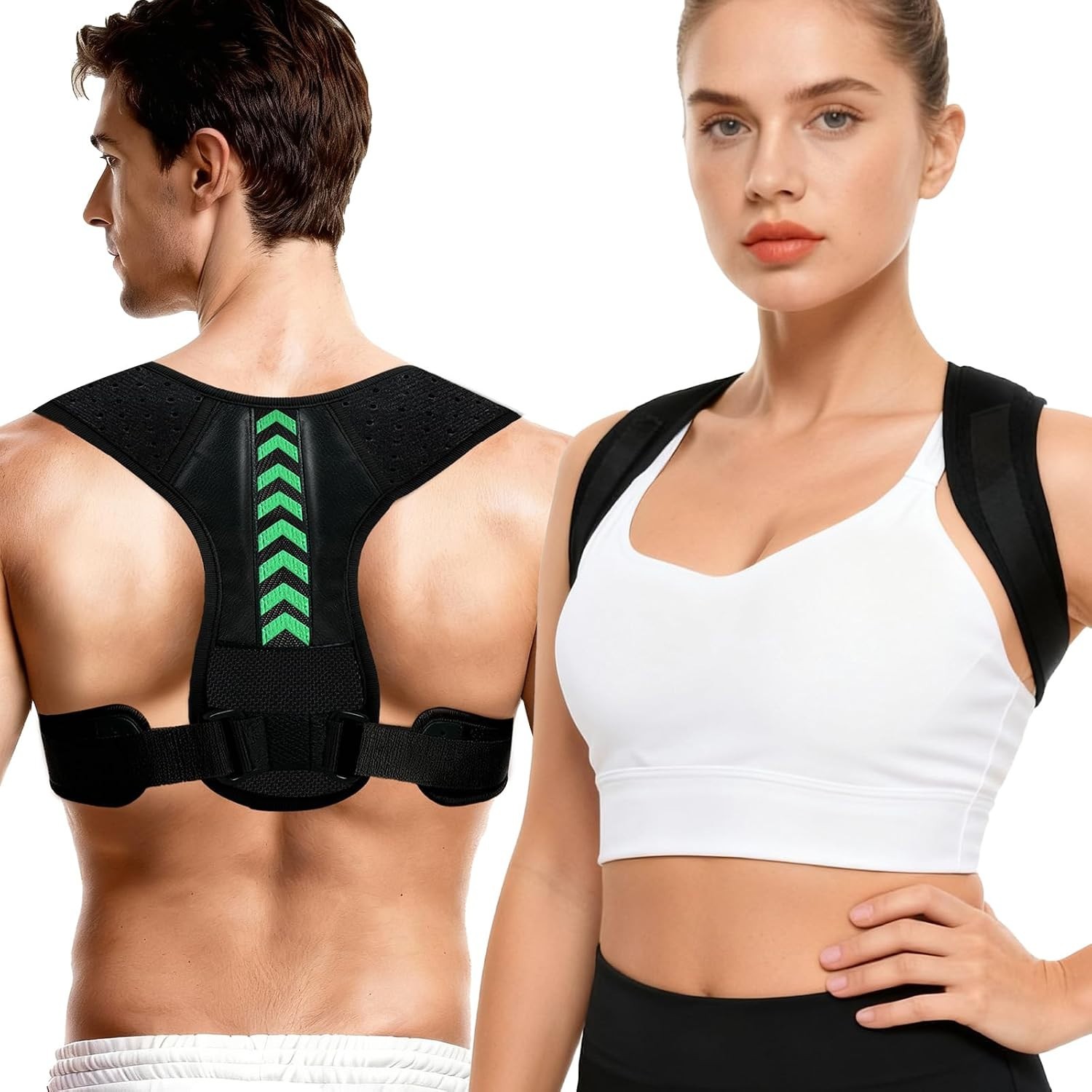 Posture Corrector Back Brace Adjustable Support for Neck Shoulder Spine Pain
