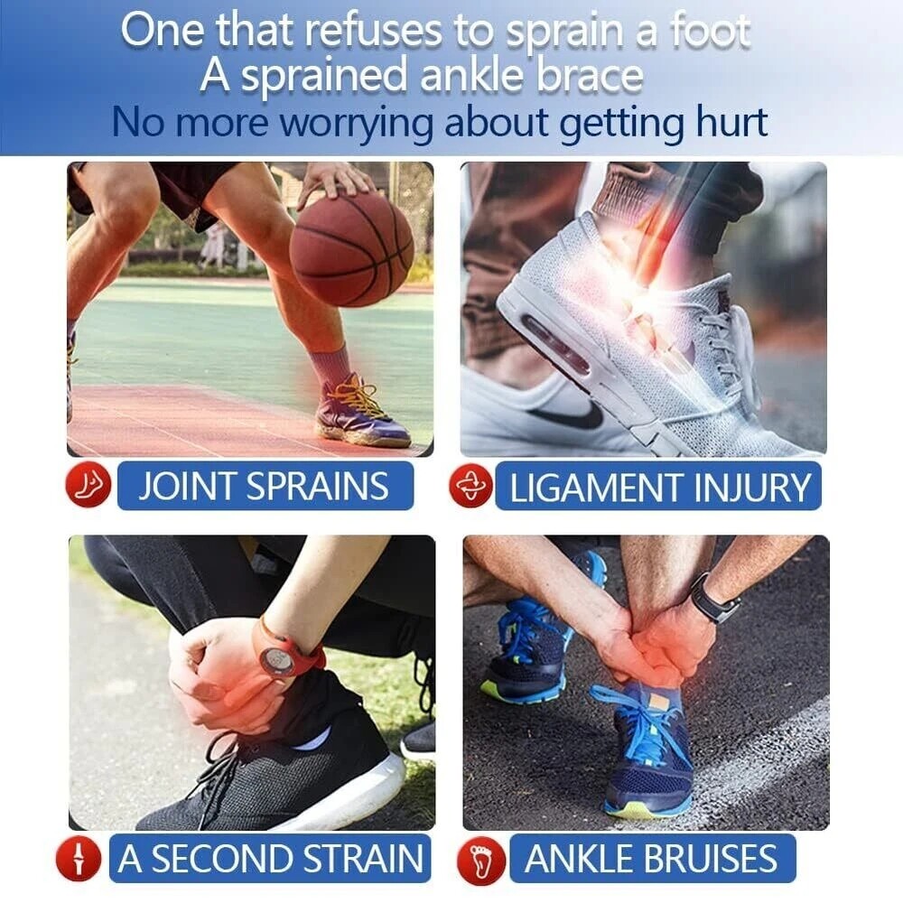 Copper Ankle Brace Support Compression Sleeve For Joint Fasciitis Pain Relief US
