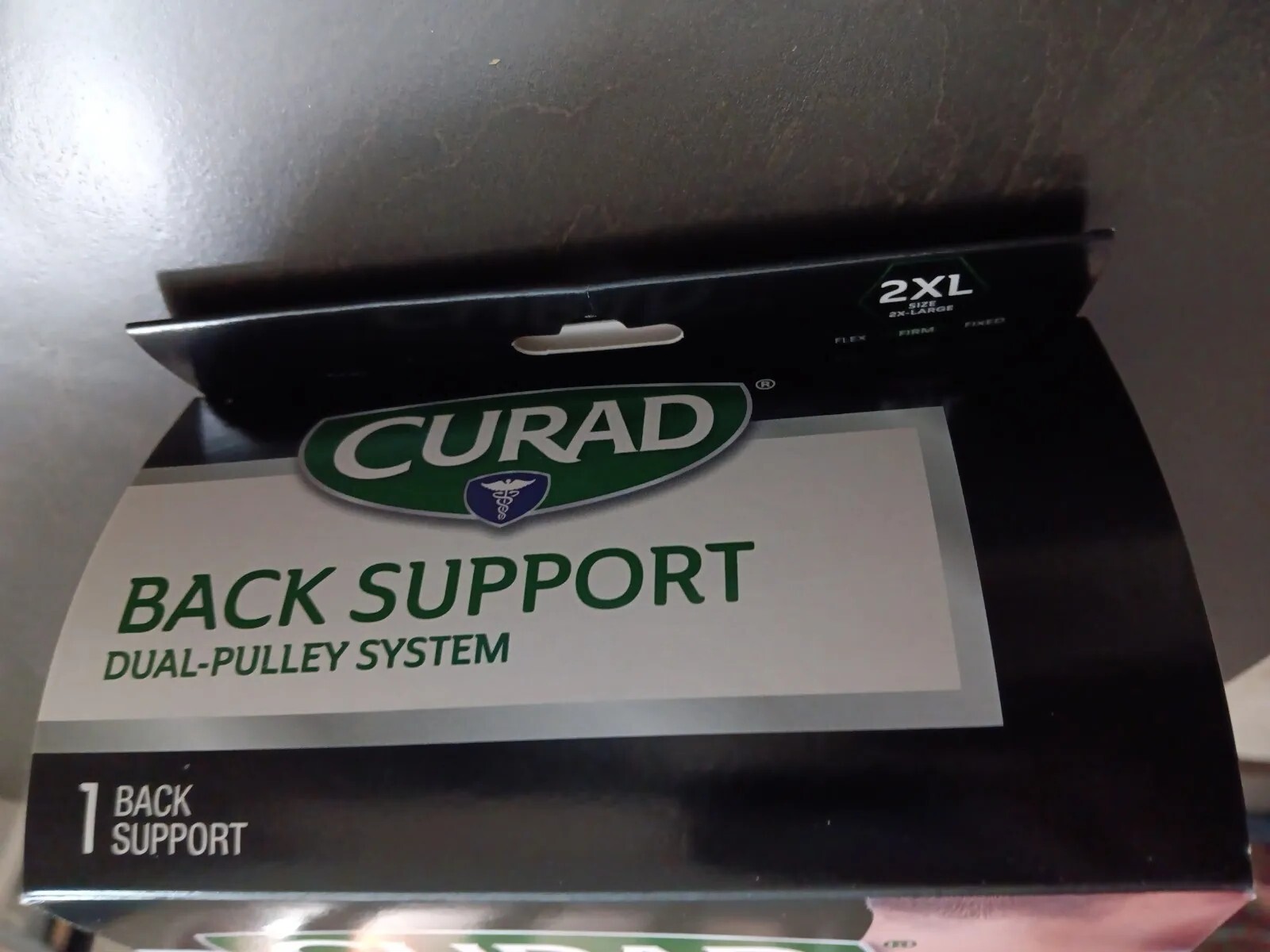 Back Support Brace XX-Large Curad Dual-Pulley System Black Posture Corrector