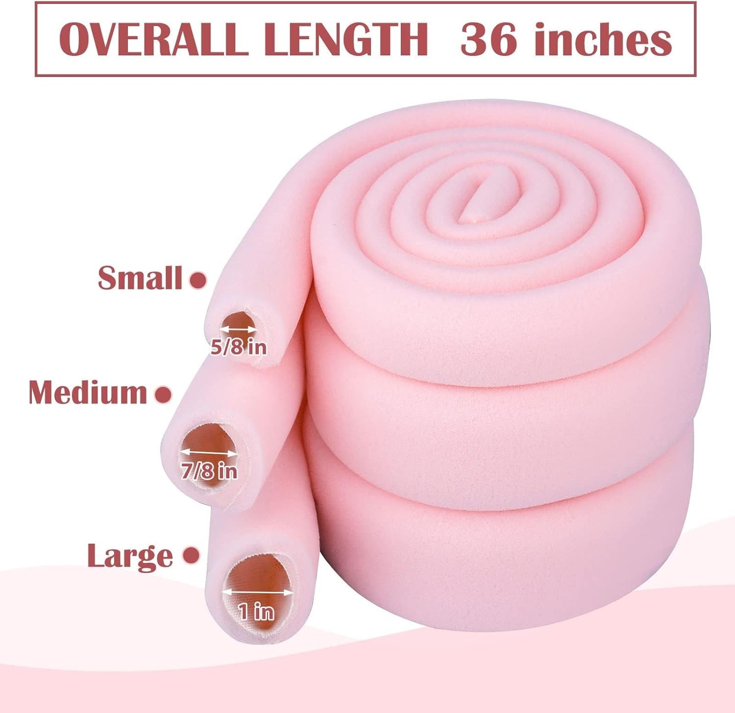 Toe Sleeve with Overlap Large Size 1 Inner Diameter 36 Roll Sponge Protector