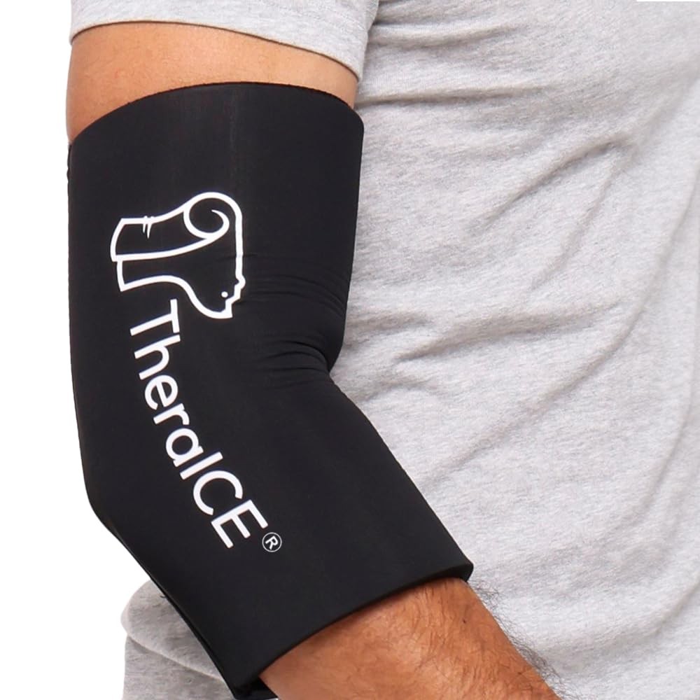 Elbow Ice Pack Wrap Compression Sleeve for Injuries Reusable Gel Arm Cold Pac…
