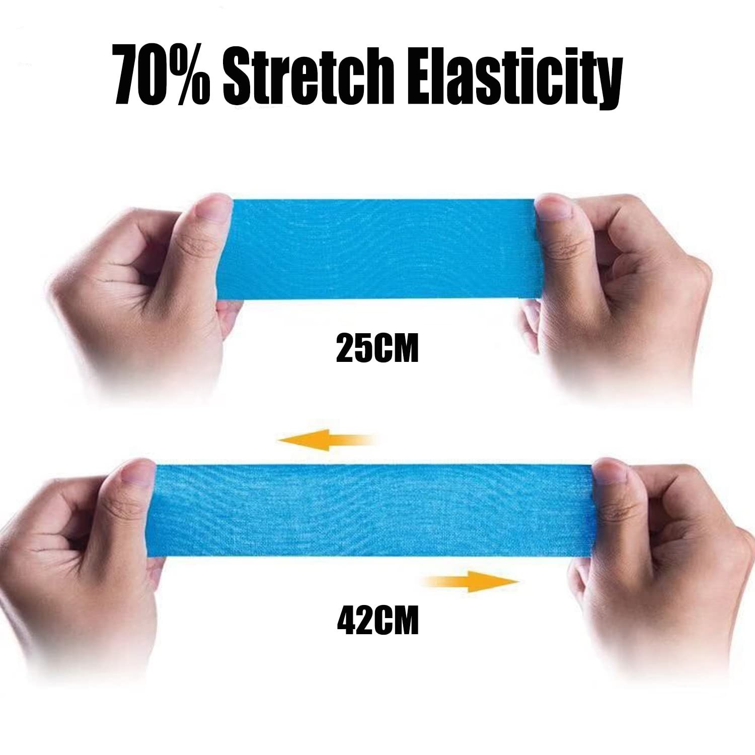 Precut Kinesiology Tape Strips – 3 Rolls (60 Strips) Waterproof, Breathable, Lat