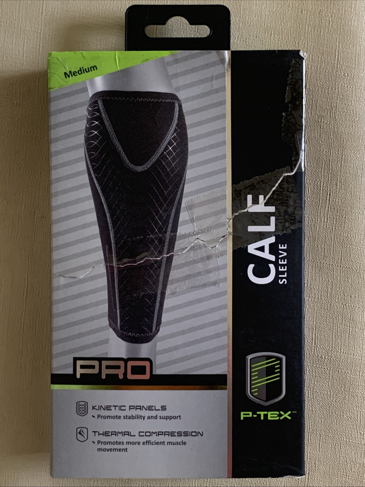 P-TEX ** PRO CALF SLEEVE **P-TEXC200** MEDIUM **BLACK*NEW**
