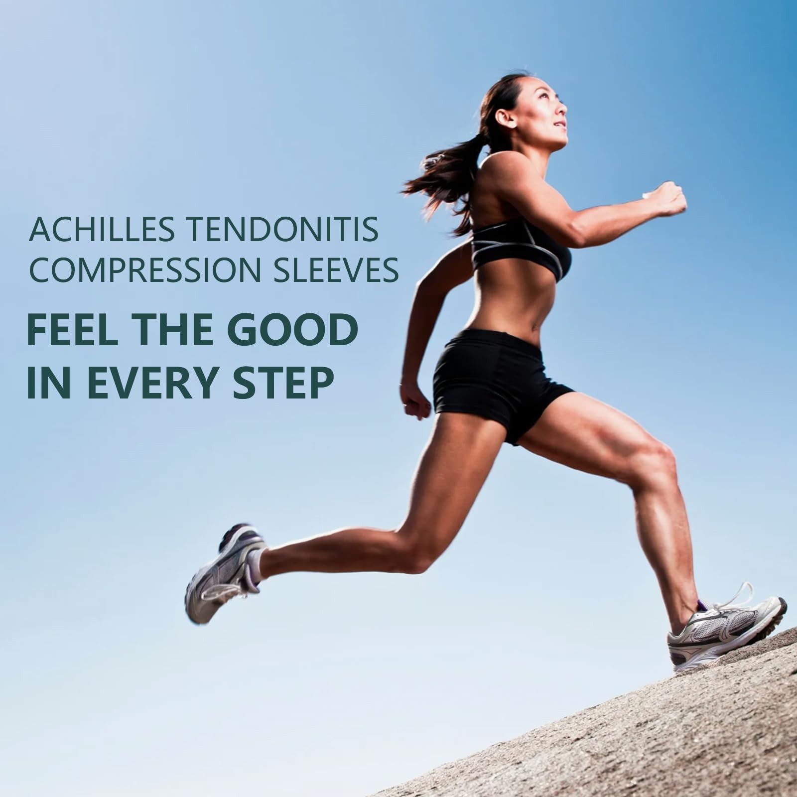 Achilles Tendon Heel Protector – Compression Padded Sleeve Socks – Premium Ge…