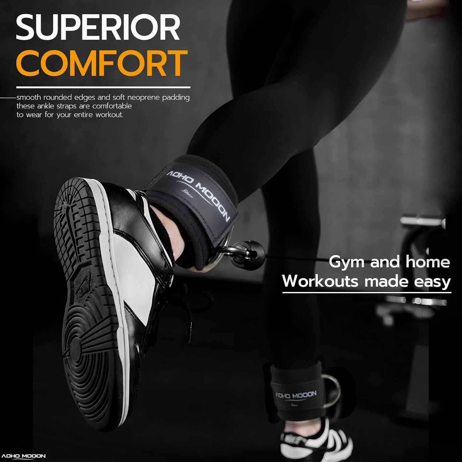 Comfortable Adjustable Padded Ankle Wrist Cuffs Neoprene Padded Straps D-Ring
