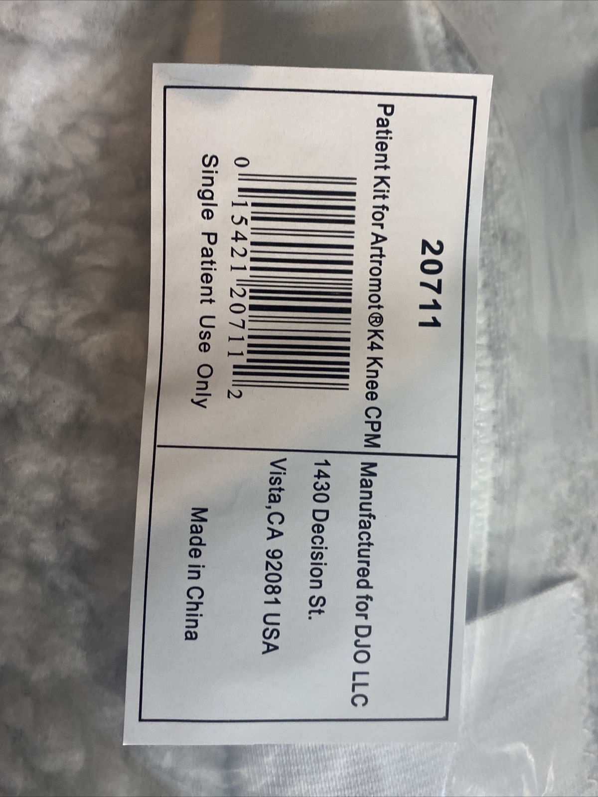 2x- CPM Knee Kit Artromot K4. Soft Single Patient Use Only. One Pair. A50