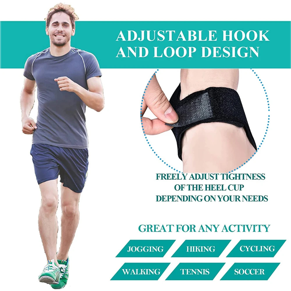 Plantar Fasciitis Insoles Silicone Heel Protector for Spurs Shock Absorption Hee