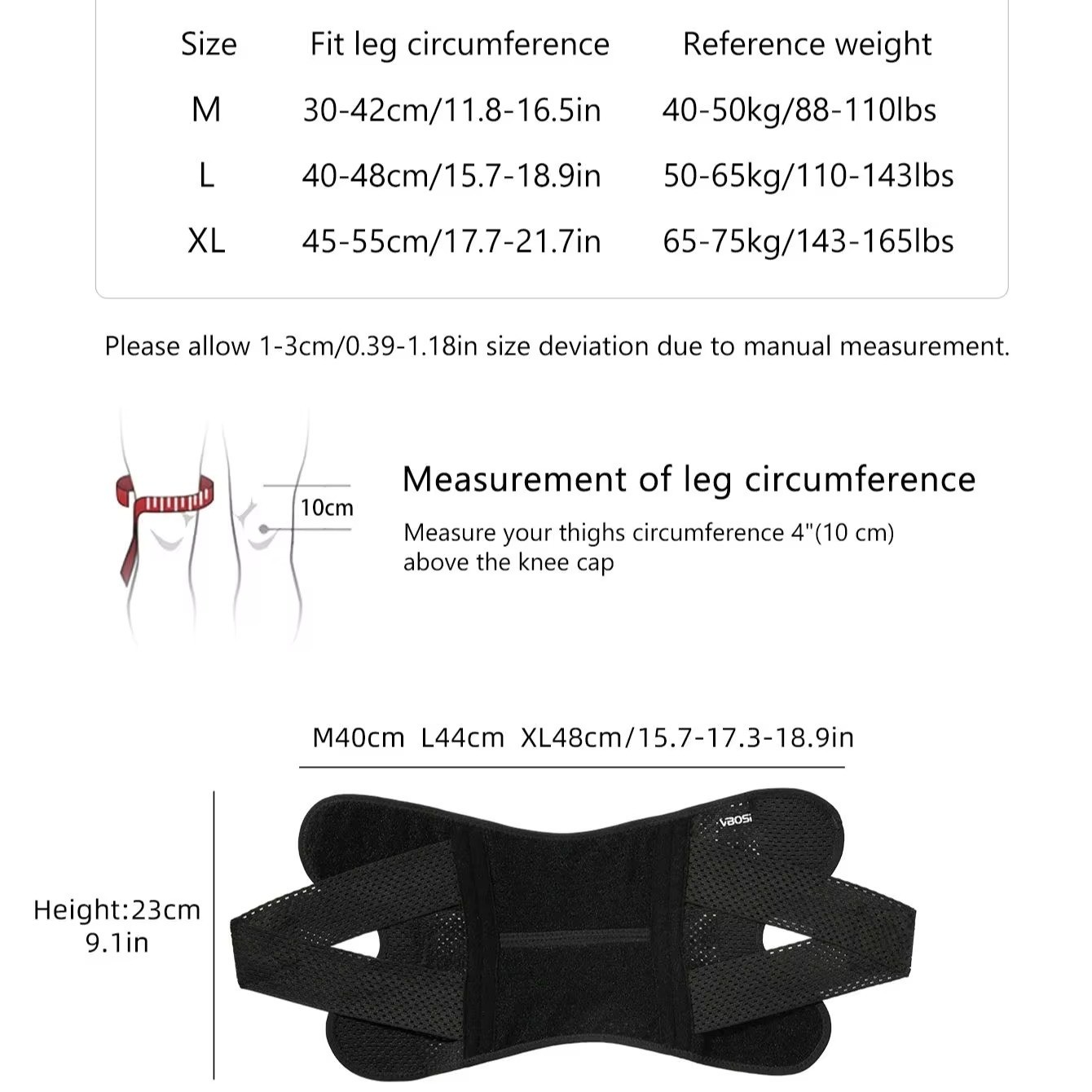 Knee Brace Compression Sleeve Joint Support Open Patella Stabilizer Wrap