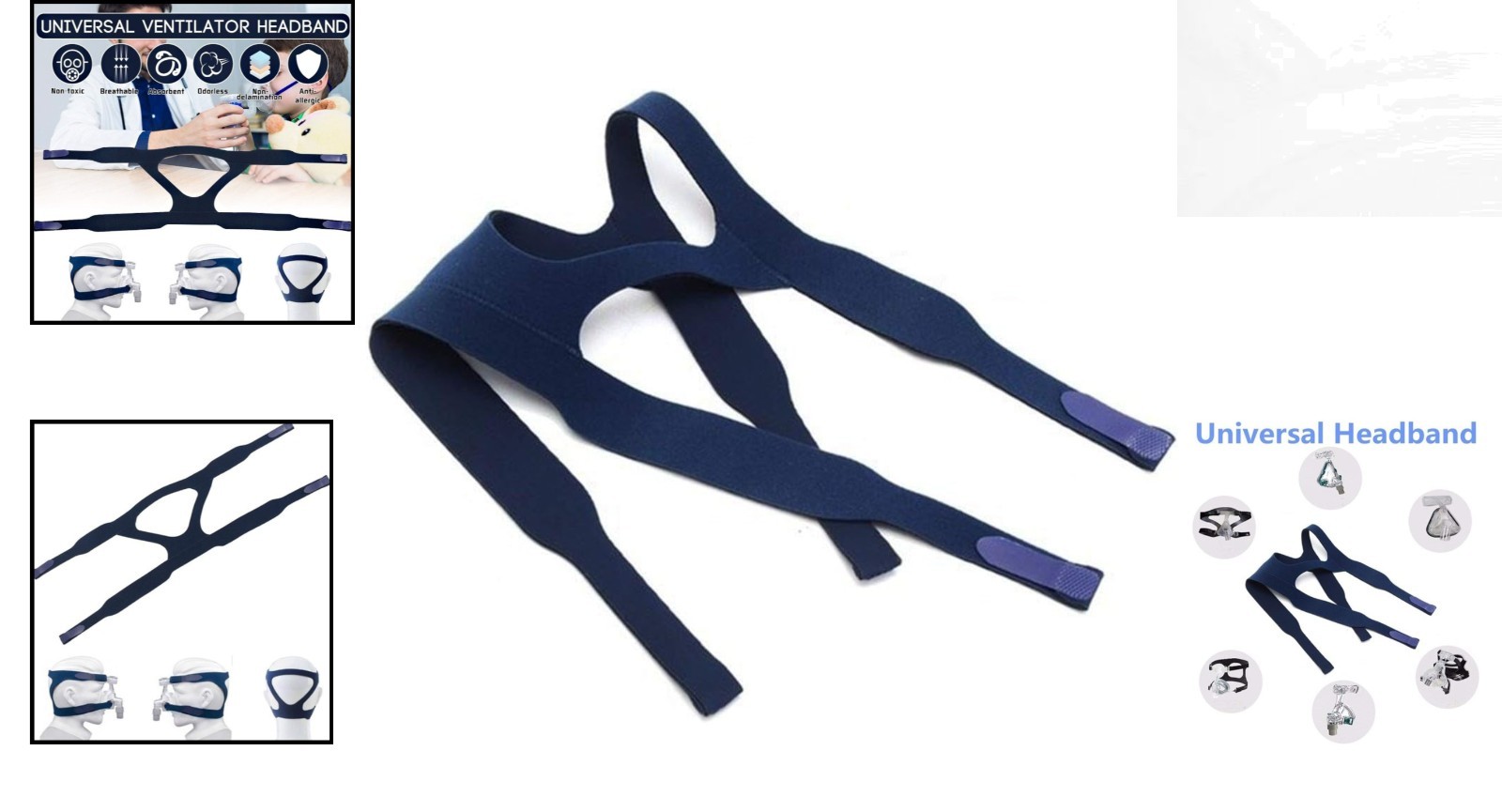 Skin-Friendly Ultralight Headgear Replacement for Full Face Resmed/Philips Masks