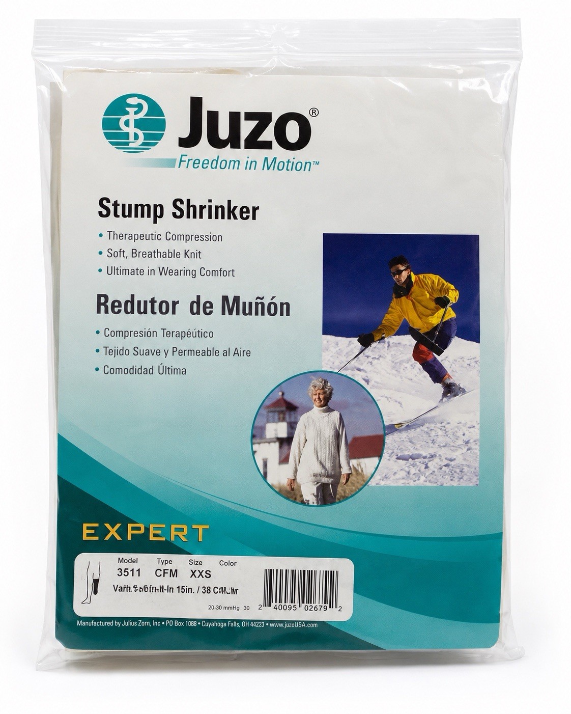 NEW Juzo 3511 Stump Shrinker XXS 15in 38cm 20-30 mmHg Below Knee CFM Sealed