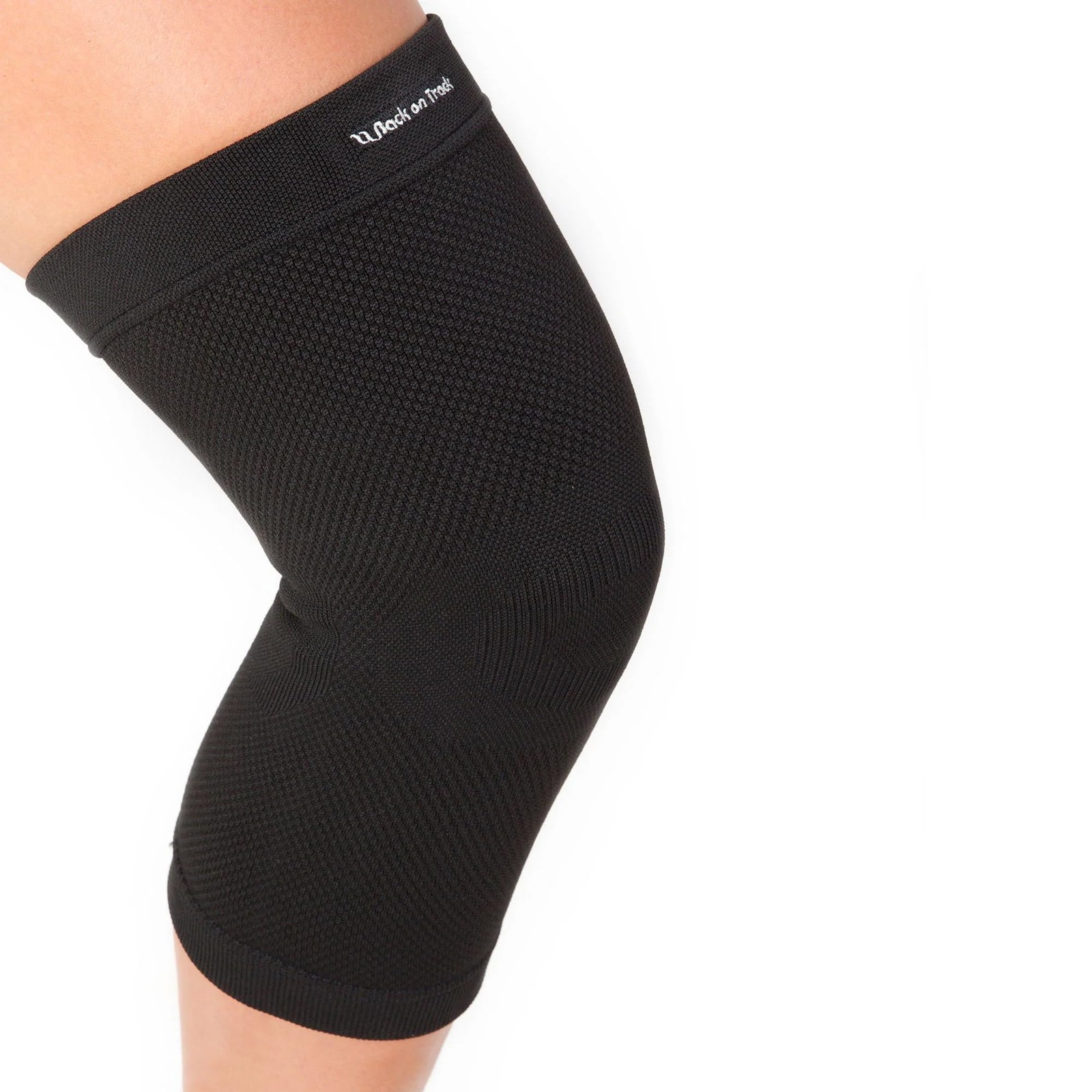 Back on Track Physio Knee Brace 4-Way Stretch 1107 with Welltex Large, Black