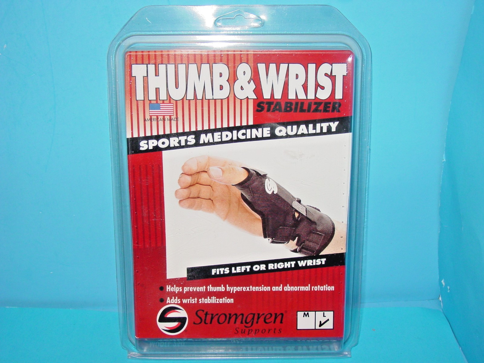 STROMGREN THUMB & WRIST STABILIZER RIGHT OR LEFT LARGE
