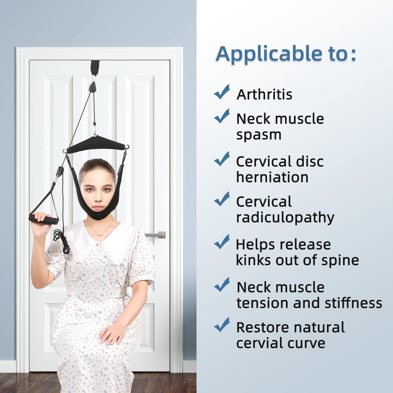 Upgraded Neck Stretcher Cervical Neck Traction Device,Double Ratchet Neck Ten…