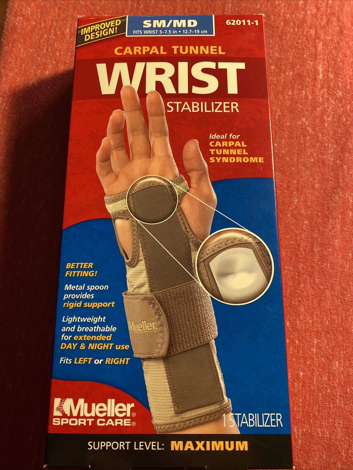 Carpal Tunnel Wrist Stabilizer Small/medium Fits Right Or Left Hand