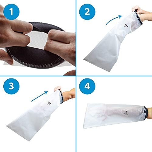 Waterproof Cast Protector Half Arm Self Sealing Submersible Shower Cover For