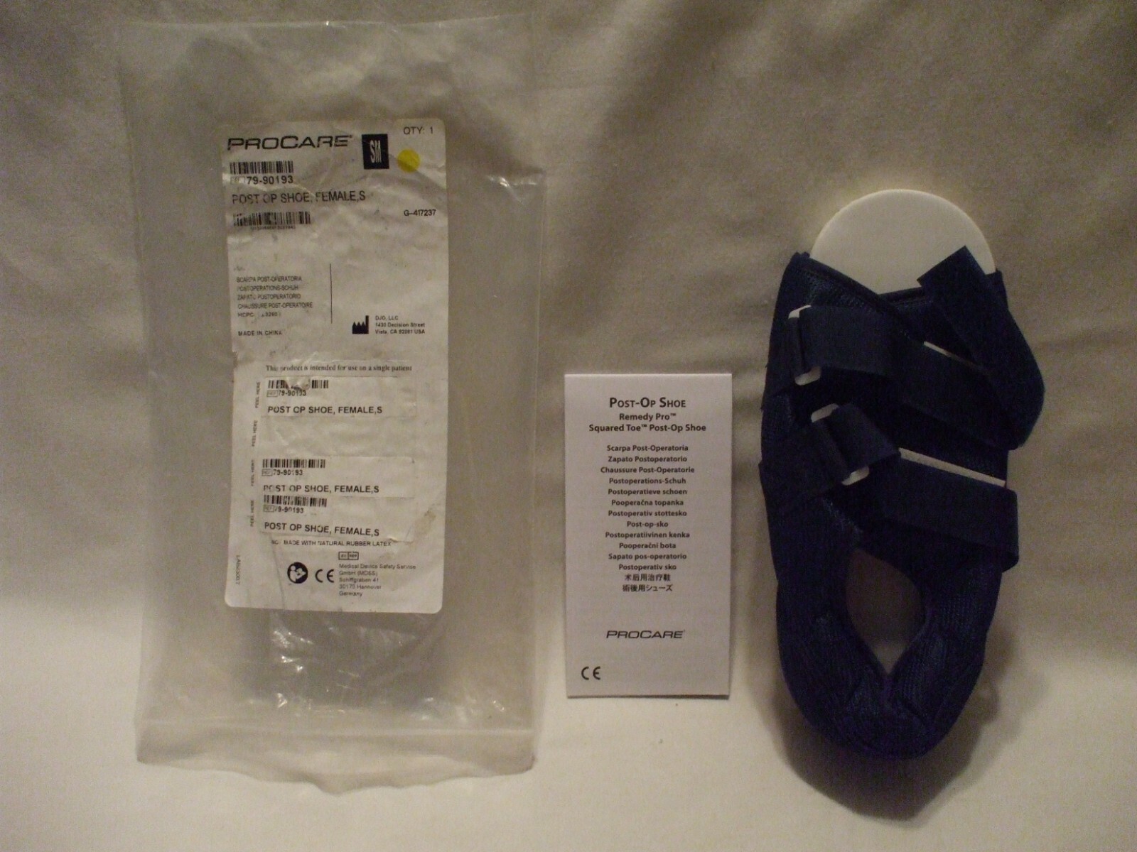 PROCARE Post Op Shoe, Female, Small, Blue 79-90193