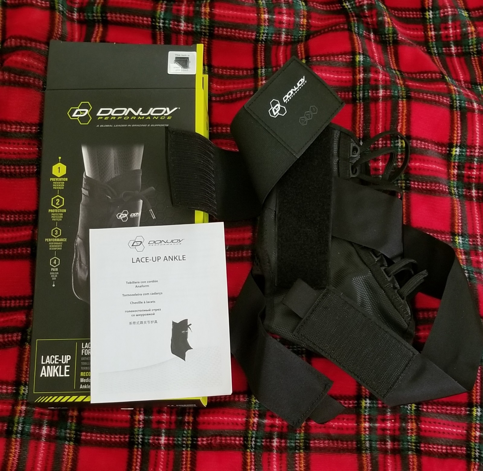 DonJoy Performance LaceUp Ankle Stabilization Brace Figure 8 Straps New In Box M