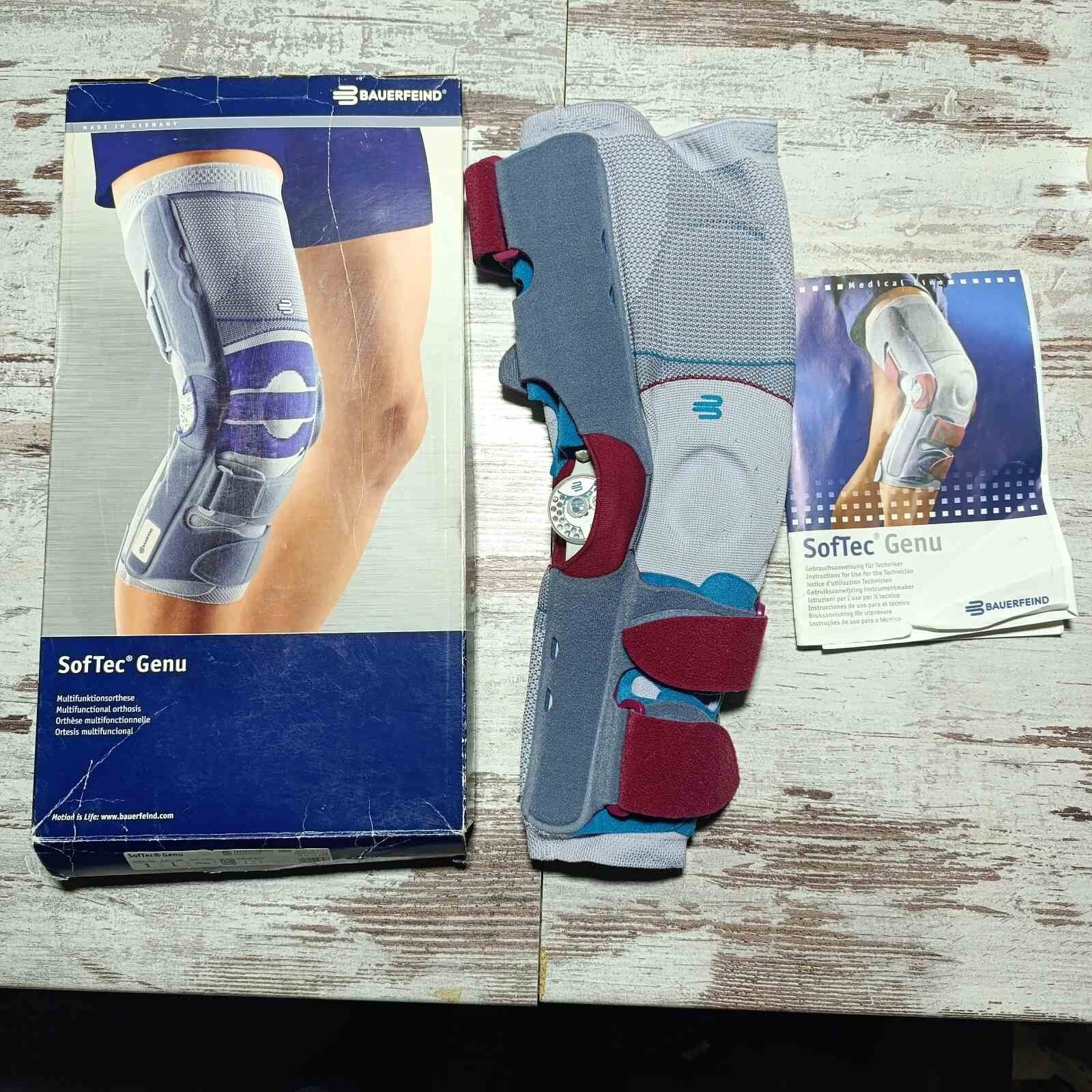 Gr. 1 Left Bauerfeind SofTec® Genu Advanced Knee Joint Brace Patella Support