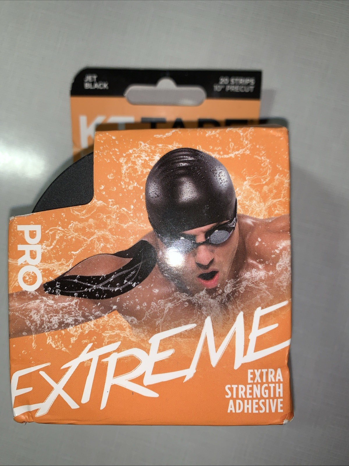 KT Tape Kinesiology Tape Pro Extreme Strips Jet Black 20 EA